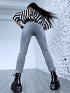 GREY mom fit denim pants HM306-6 "SMOKE"