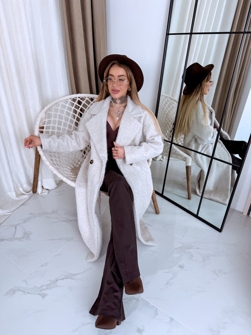 Paltas "EVA 60705" - šviesiai smėlinis