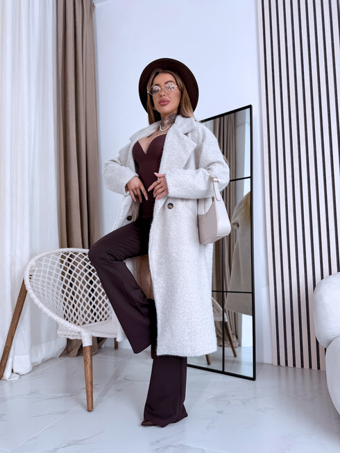 Paltas "EVA 60705" - šviesiai smėlinis