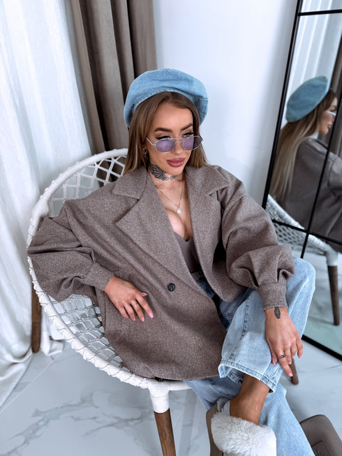 OVERSIZE paltas "SNOWBALL 251174" - TAMSIAI SMĖLINĖ