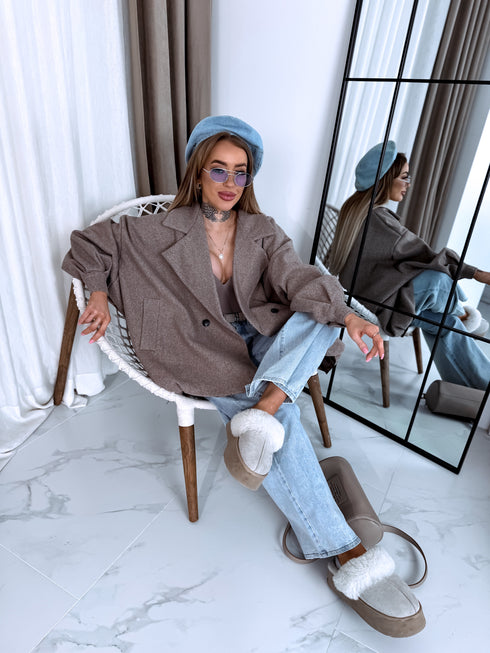 OVERSIZE paltas "SNOWBALL 251174" - TAMSIAI SMĖLINĖ