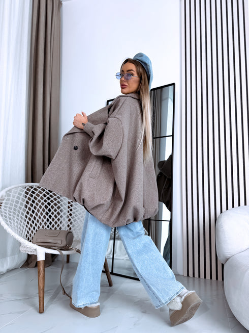 OVERSIZE paltas "SNOWBALL 251174" - TAMSIAI SMĖLINĖ