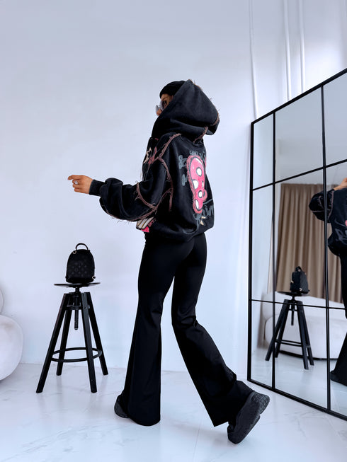 Švarkas su animacija "MICKEY BOW V12051" - JUODA