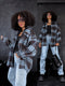 Plaid shirt "RAINY DAY" VMC58 - DARK BLUE
