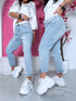 MOM FIT denim pants + belt "BALMY" LW-178