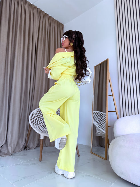 "MAJORY 74" komplekts - žakete + bikses - DZELTENS