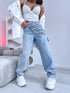"SKY JEANS" 8756 - светло-синие