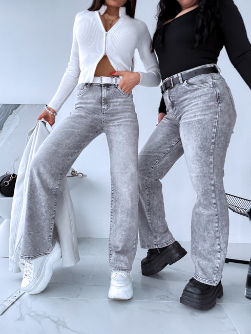 СВЕТЛО-СЕРЫЕ джинсы "MOUNTAINS" DJ2597