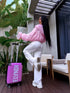 Classic, WHITE fabric pants "SEASON HIT" VS02