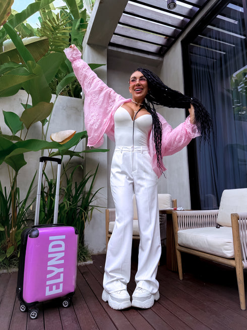 Klasikinės, BALTOS audinio kelnės "SEASON HIT" VS02