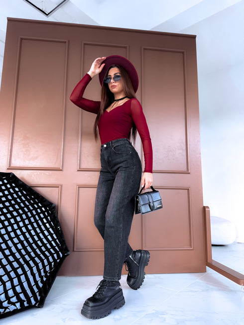 Джинсы "TURBO W1115-1" - темно-серые