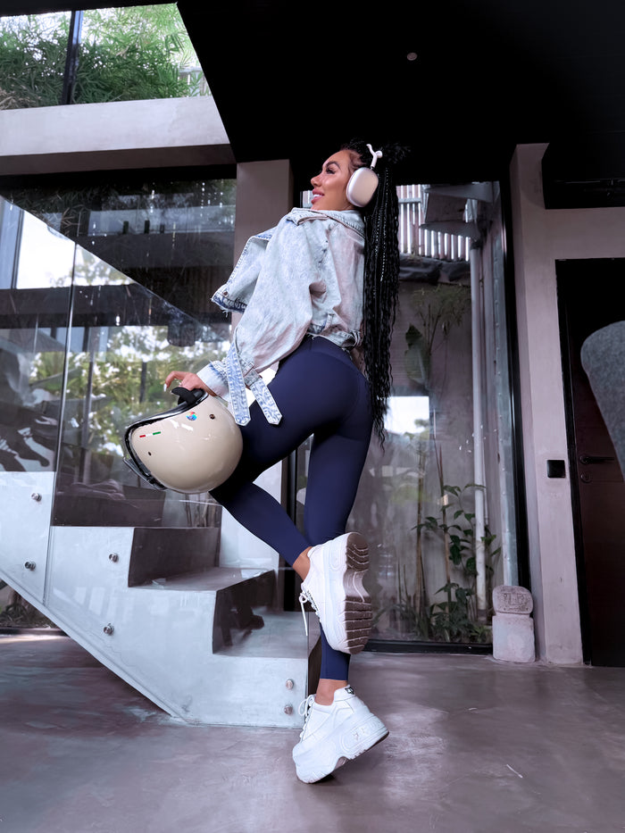 Deceptive leggings with wires 3286 - DARK BLUE