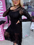 "AFTERGLOW" 2in1 tīkliņkleita HS10321 - MELNA