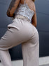 Fabric pants + belt "STELLA 21306" - BEIGE