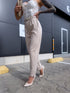 Fabric pants + belt "STELLA 21306" - BEIGE