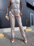 Fabric pants + belt "STELLA 21306" - BEIGE