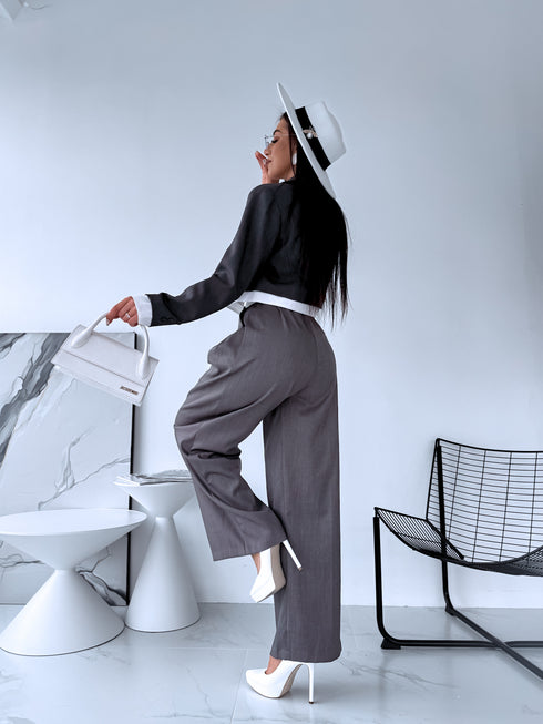 Žakete ar baltu malu "ELLIS" - TUMŠI PELĒKA