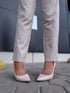 Fabric pants + belt "STELLA 21306" - BEIGE