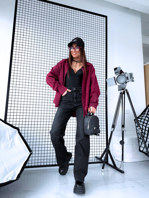 W1133-2 джинсы "DISTANCE" - ТЕМНО-СЕРЫЕ