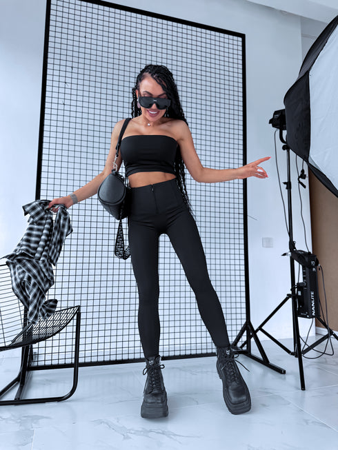 CORRECTIVE leggings "BLACK GOLD" - BLACK