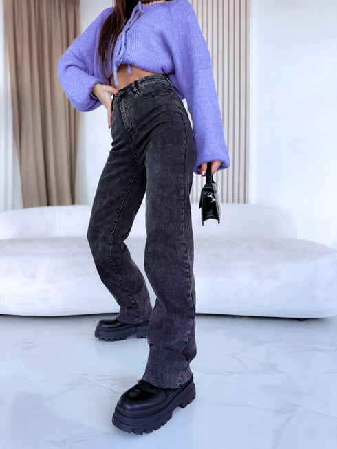 "SUPER STRETCH" džinsa bikses T6301-2 - TUMŠI PELĒKAS PRE-ORDER