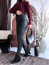 Faux leather pants "THE 80'S SKINNY" SHW7309 - BLACK
