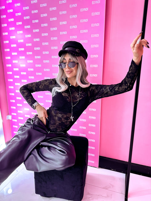 Lace bodysuit "HELEN HS9877" - black