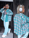 Rūtots krekls "TURQUOISE DREAM" DM2747 - TIRKĪZA