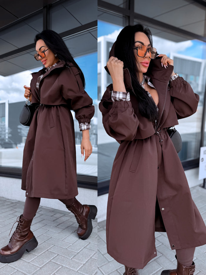 Mētelis "MOUNTAIN GIRL NA3059" - CHOCO PRE-ORDER