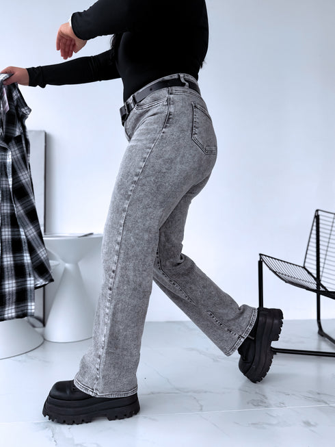 СВЕТЛО-СЕРЫЕ джинсы "MOUNTAINS" DJ2597