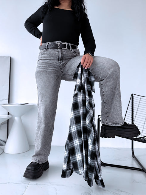 СВЕТЛО-СЕРЫЕ джинсы "MOUNTAINS" DJ2597