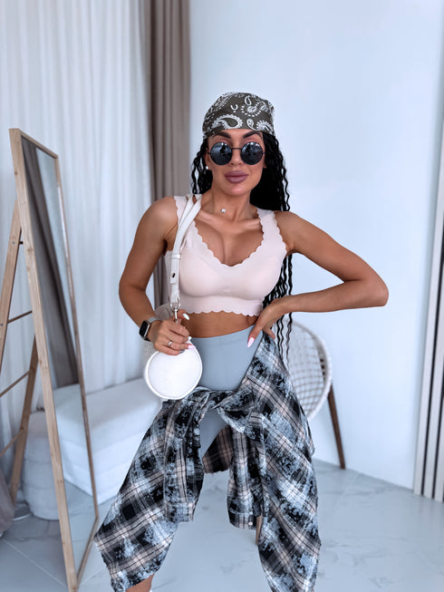 Seamless, Wavy Bra V432 - BEIGE