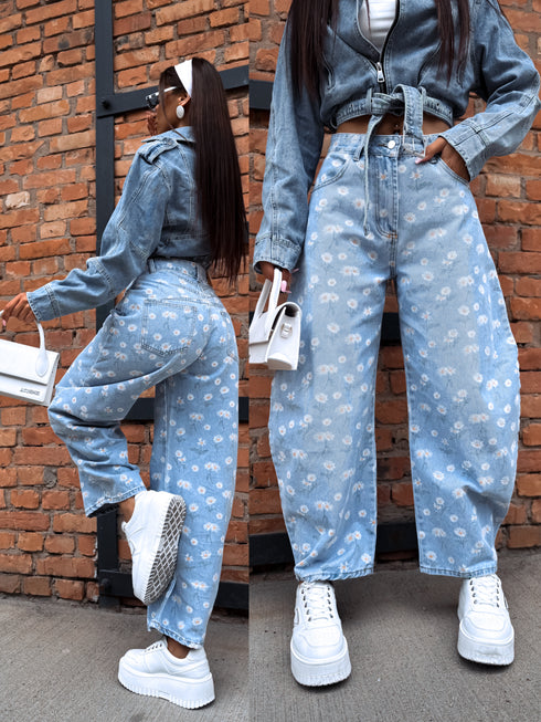 Džinsa bikses "DAISY MEADOW" P10685 - ZILAS