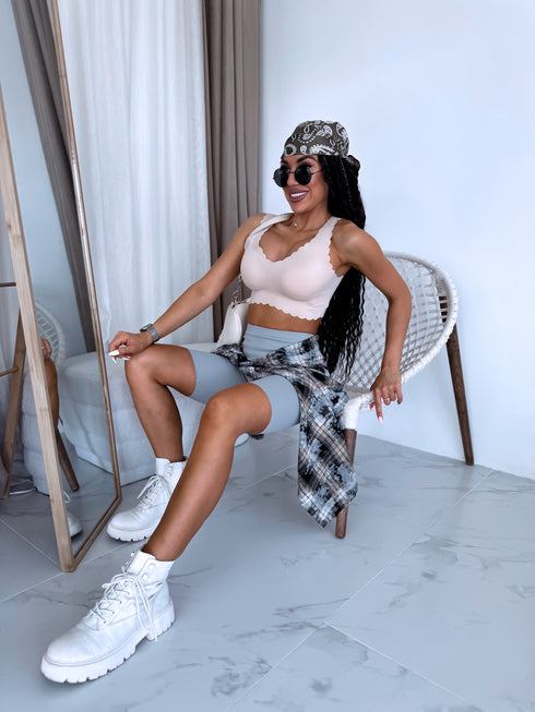 Seamless, Wavy Bra V432 - BEIGE