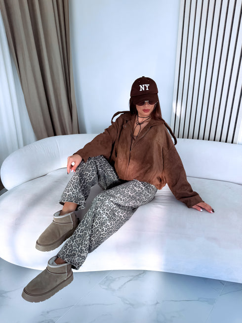 Zamšveidīga virsjaka "JOLLY 8588" - LIGHT BROWN