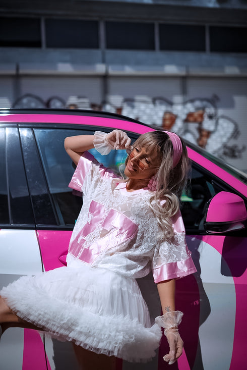 Lace T-shirt "Twenty-seven" - WHITE