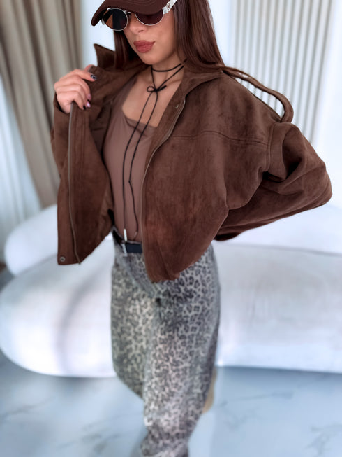 Zamšveidīga virsjaka "JOLLY 8588" - LIGHT BROWN