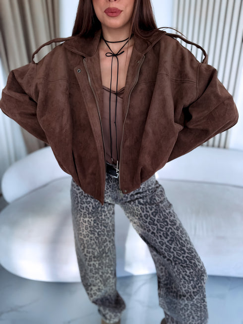 Zamšveidīga virsjaka "JOLLY 8588" - LIGHT BROWN