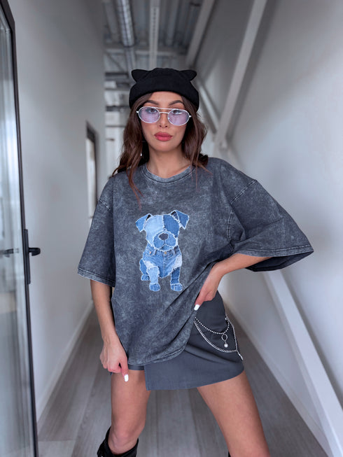 T-krekls "DENIM DOG 25044" - GRAFĪTA PELĒKS