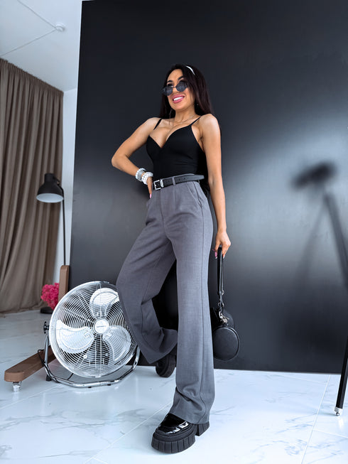 Klasikinės, PILKOS audinio kelnės "SEASON HIT" VS02