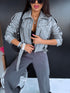 Faux leather JACKET/VEST "LOLLY" - GREY
