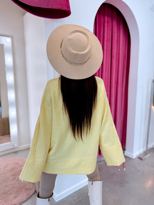 Megztas megztinis "LEMON CLOUD HA4418" - GELTONAS