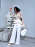 Classic, WHITE fabric pants "SEASON HIT" VS02
