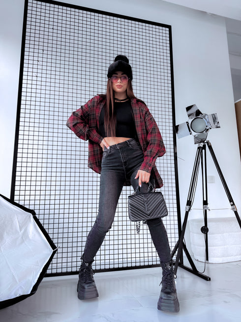 "DEVIL T5311-3" džinsai - TAMSIAI PILKI