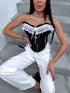 Luxurious corset "WHISPERED LOVE" ST13217 - BLACK & WHITE PRE-ORDER