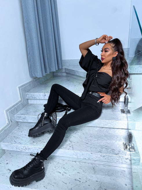 ИДЕАЛЬНЫЕ черные джинсы с пуш-апом 7-1