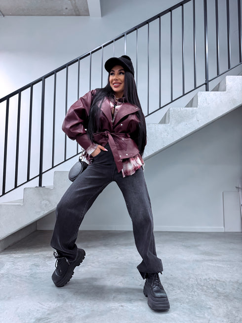 LUX odos imitacijos striukė "GUEST" PU83 - BORDO