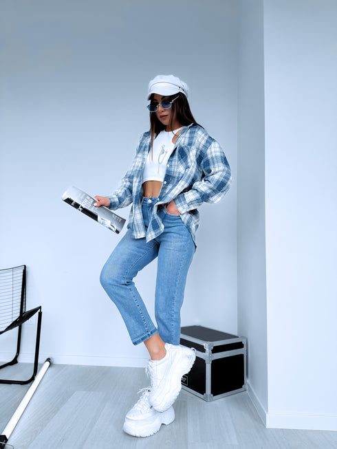 "TOUCH OF GLOW" languotas marškinėliai TR0860 - TAMSIAI MĖLYNA