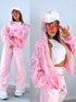 Jacket with lace lining "NECTAR V11002" - SOFT PINK