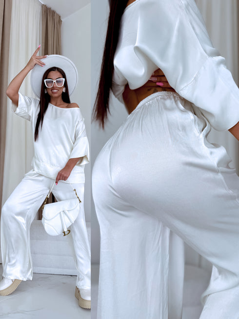 Pants "BURNING 5835" - WHITE